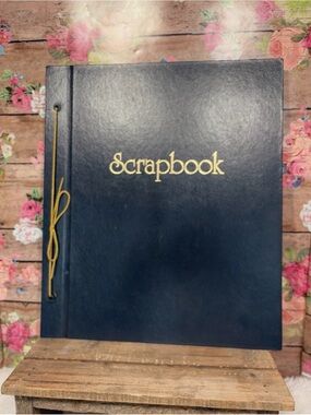 Vintage Thompson Postbound String-Tied Scrapbook